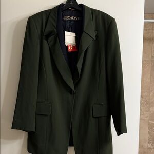 Escada Forest Green Blazer size 42
